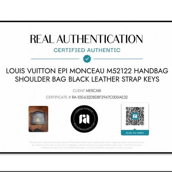 LOUIS VUITTON Epi Monceau M52122 Handbag Shoulder Bag Black leather Strap Keys - Picture 11 of 16